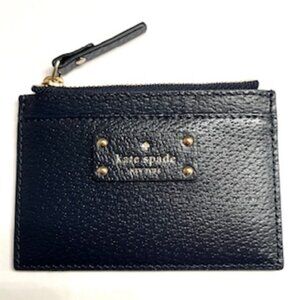 Kate Spade NEW YORK Blazerblue Leather Zip Wallet with Tag ( New )